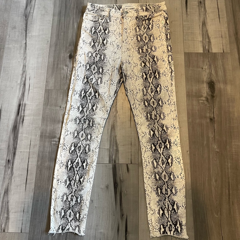 ZARA Premium High Waist Snake Print Jean - Women